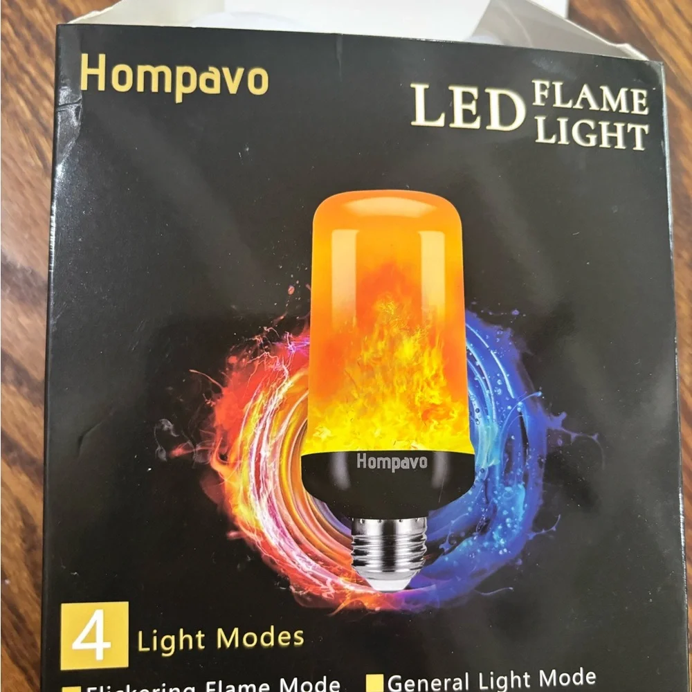 LED Flame Light Bulbs, 4 Modes Flickering Light Bulbs